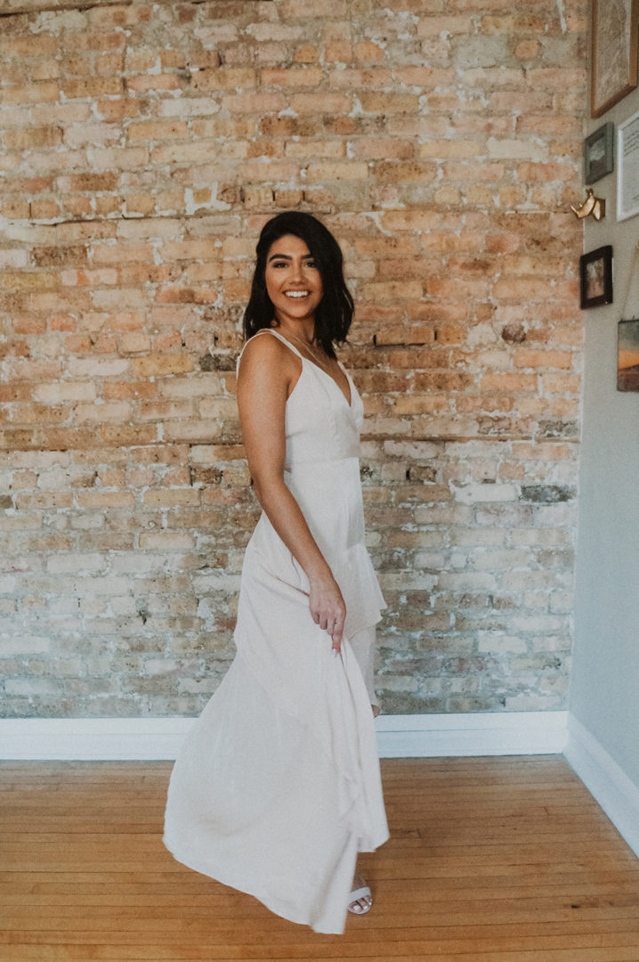 high low ruffle maxi dress