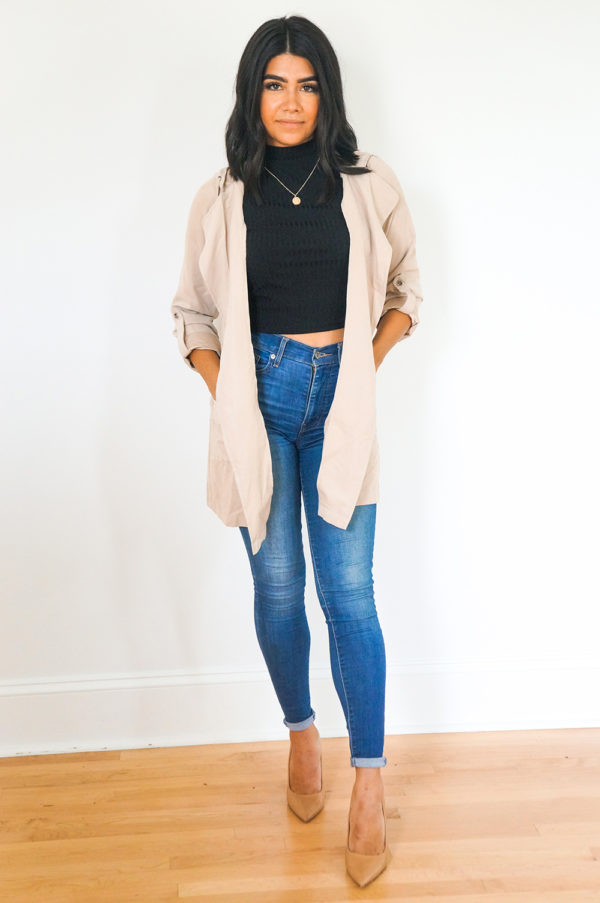 Long Hooded Tied-Waist Jacket