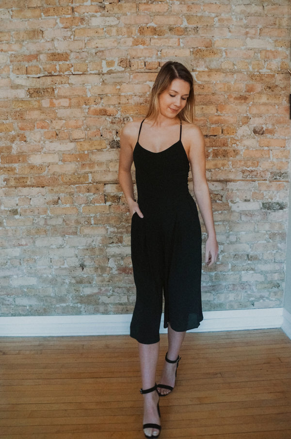 Pocketed Open Back Jumpsuit