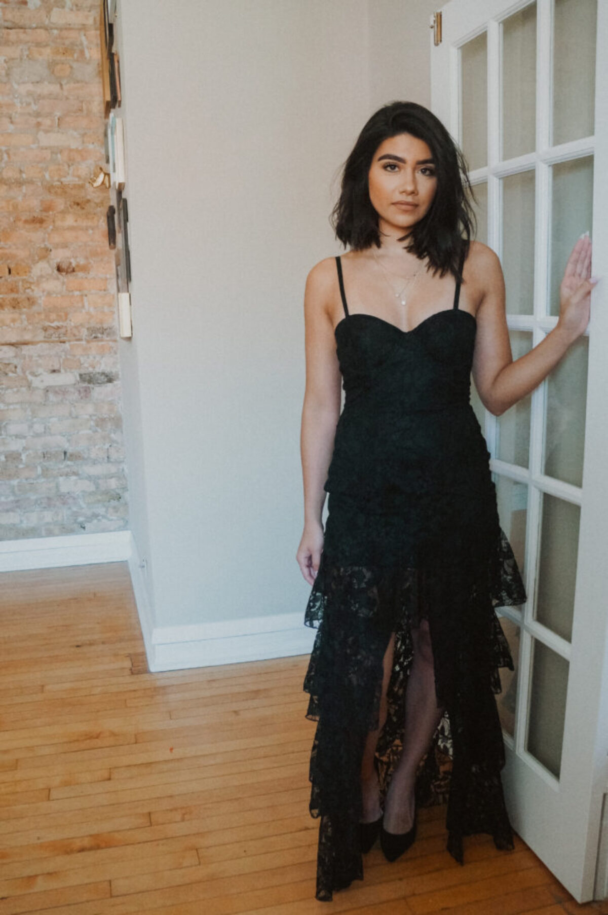 Tiered ruffle lace gown - Minit Fashion