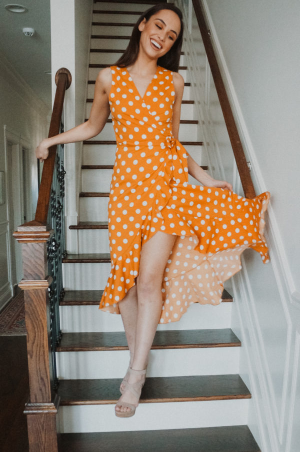 Polka Dot Wrap Dress