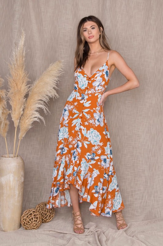 spaghetti strap maxi dress