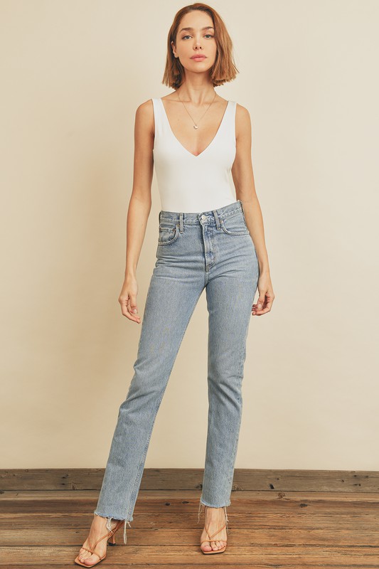 Packing For European Summer Vacation v-neck white bodysuit