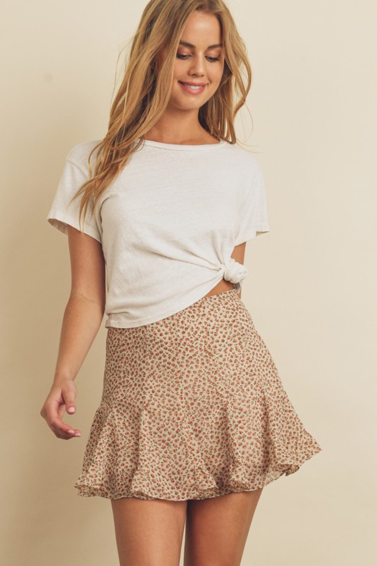 【BAON】25SS★ [BAONHAUS] It Dot Layered Wrap Mini Skirt Zena Mini Skirt - Linen Front Tie Wrap Skirt in Black