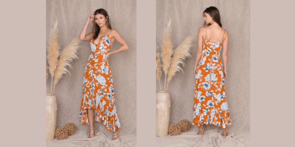 Wear To A Spring Wedding 2023; floral wedding guest dress