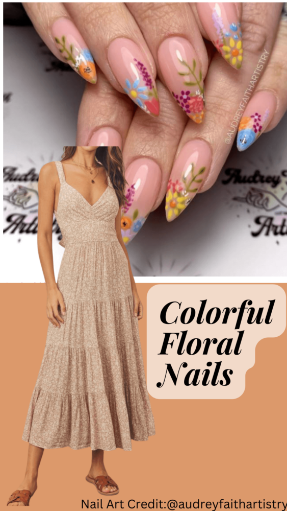 Spring Nail Design Ideas: Miley Cyrus Flowers