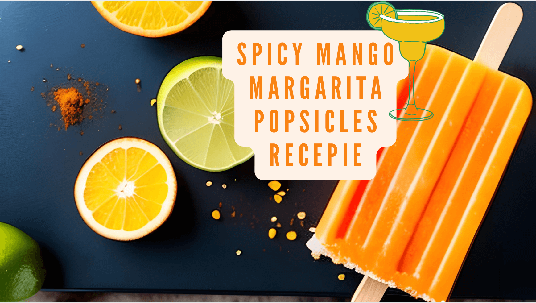 Spicy Mango Margarita Popsicles