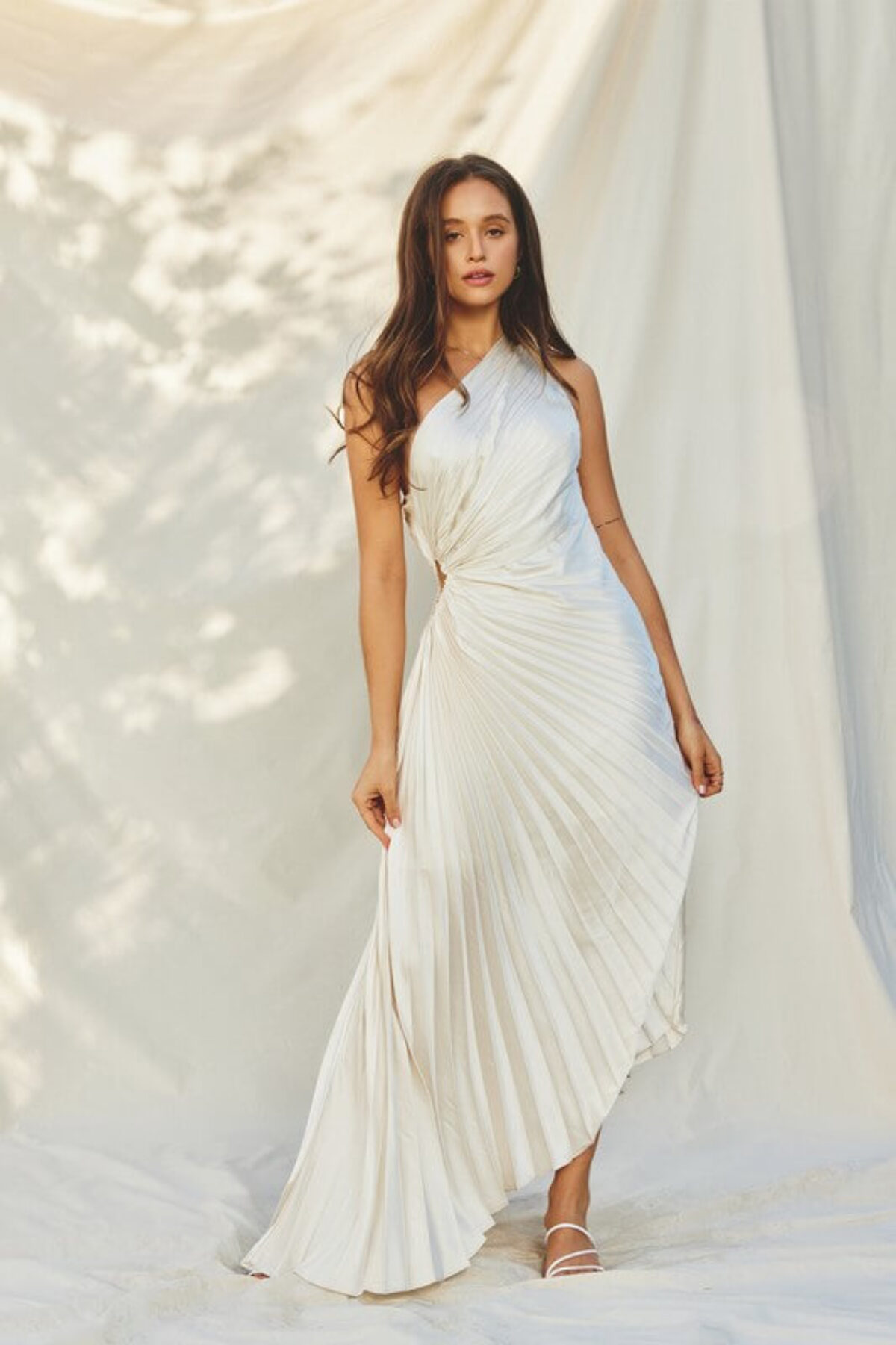 One-Shoulder Side Keyhole Dress - Minit Fashion