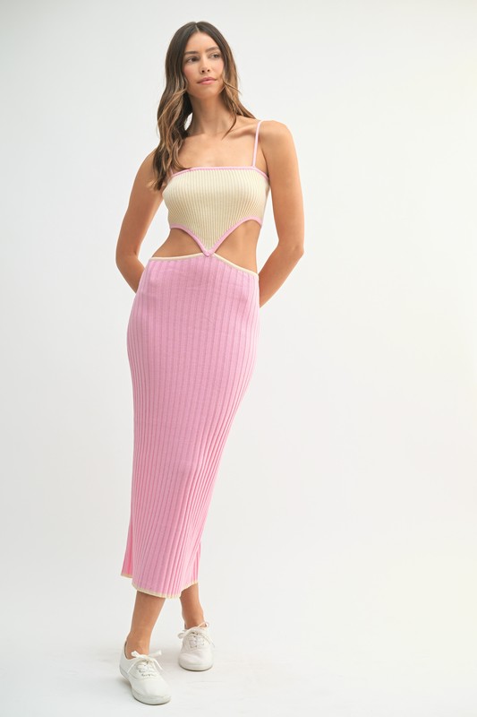 Pink Pastel Cutout Dress