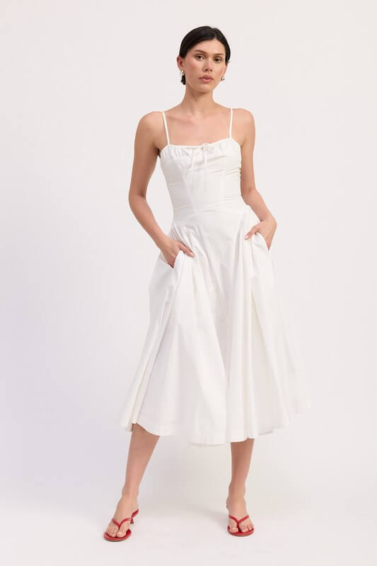 White Corset Bustier Midi