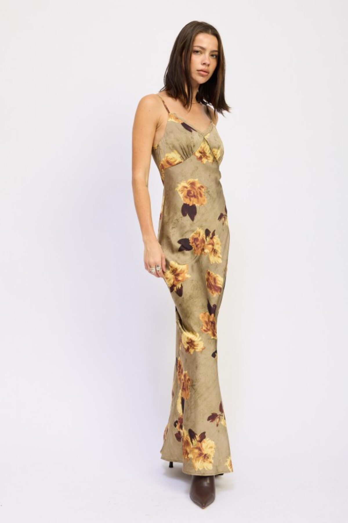 maxi dress fitted bodice Maxi Dress With Fitted Bodice M