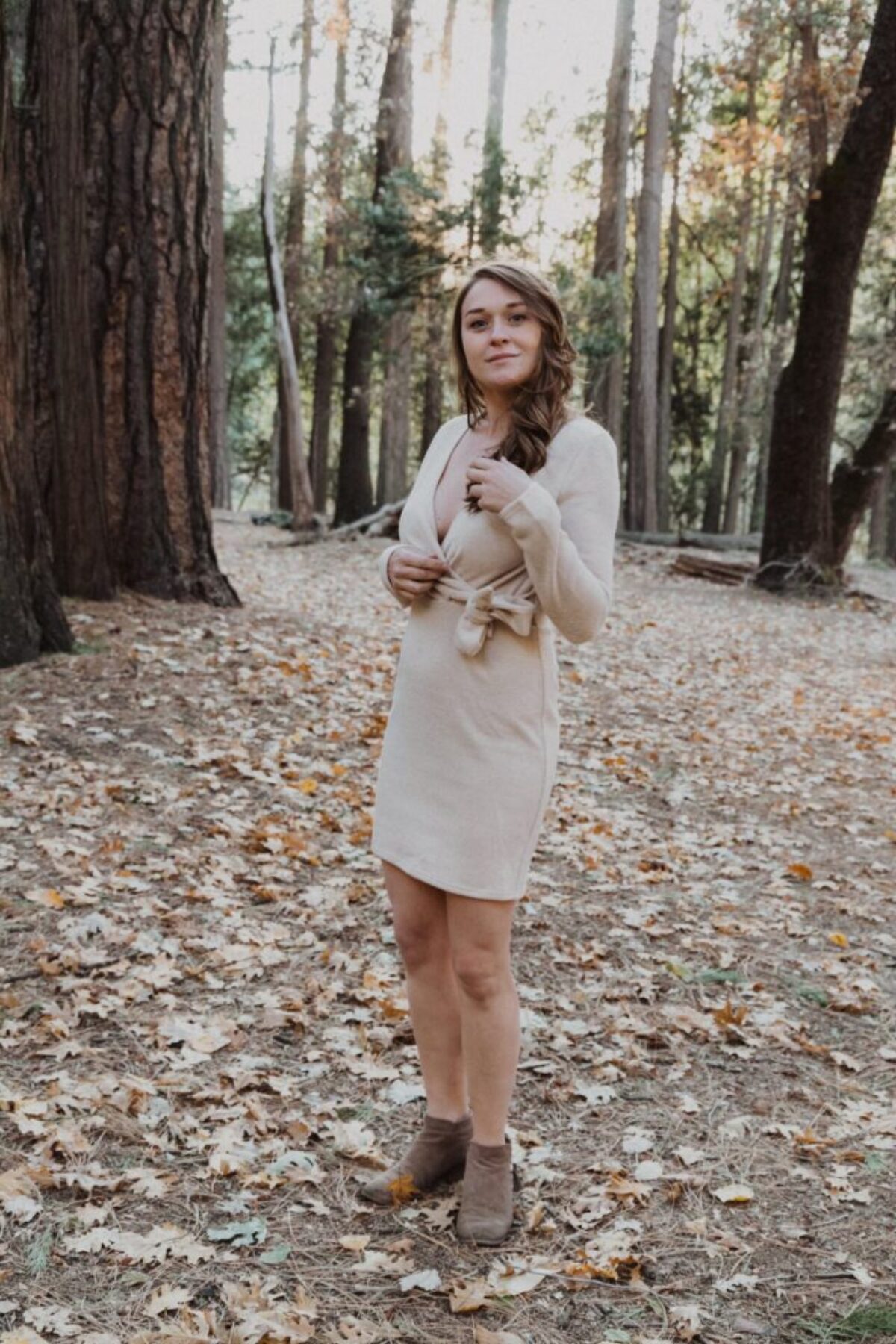 Cream Ribbed Mini Dress - Minit Fashion