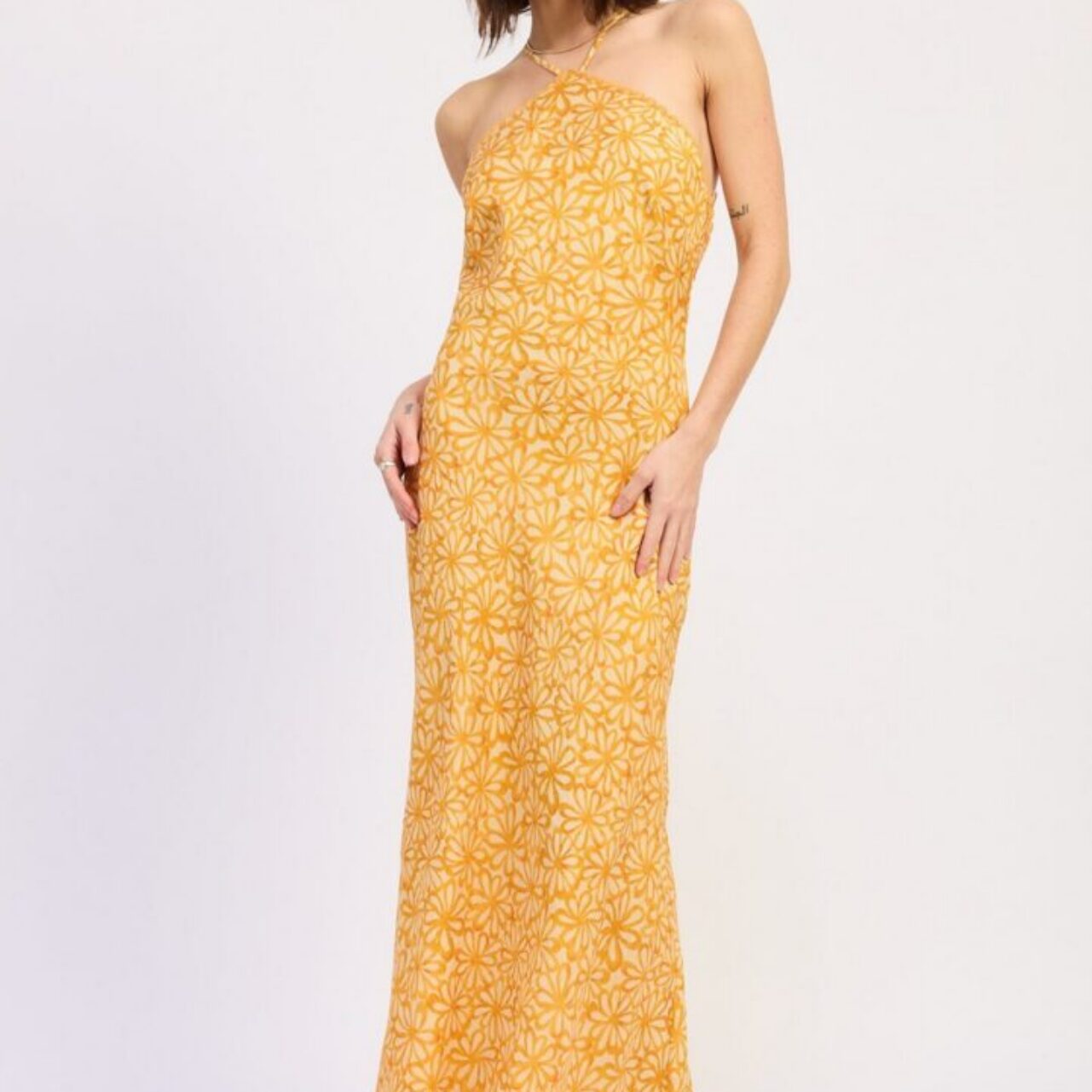 yellow date night dress Date Night Mini Dress