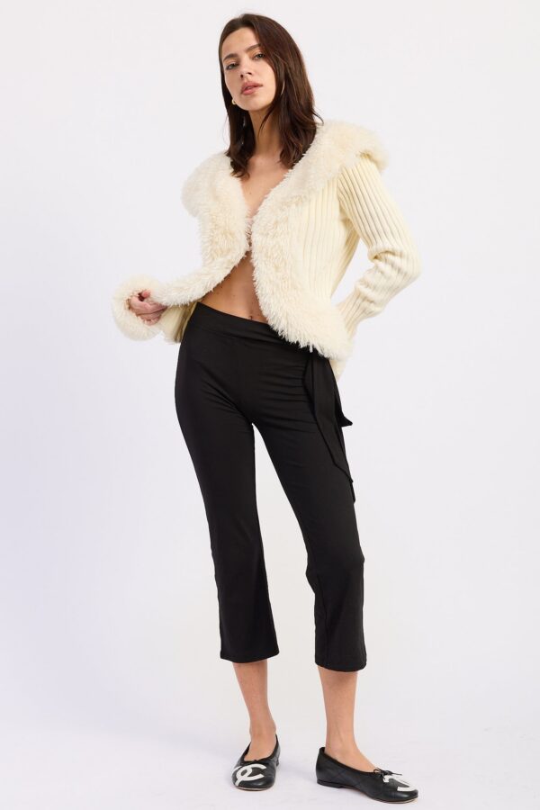 Styled main view of off-white cardigan – Alpine Muse